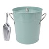 Round Ice Bucket Multipurpose Safe Galvanized Ice Buckets with Lid