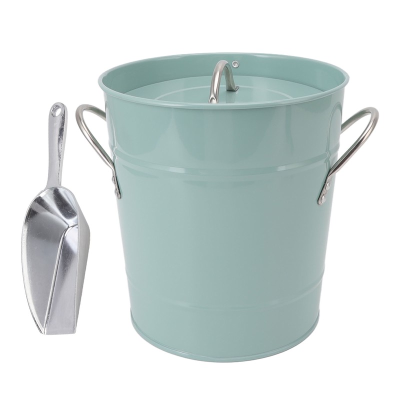 Round Ice Bucket Multipurpose Safe Galvanized Ice Buckets with Lid