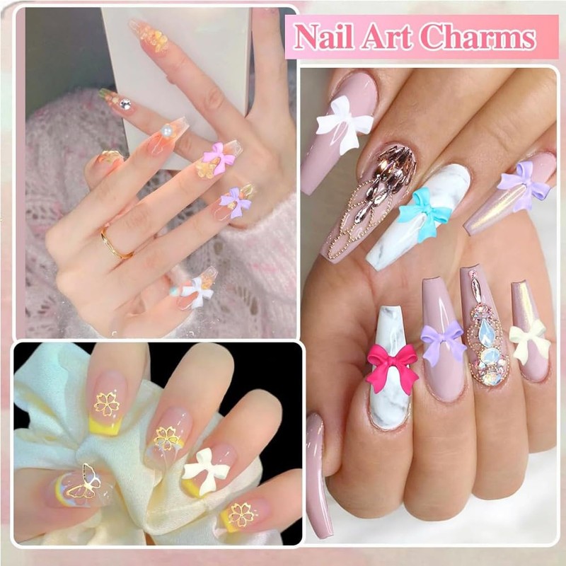 Homiliky 3D Nail Art Charms Collection - AB Rhinestones, Flat