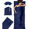 2-in-1 Sleeping Bag Ultralight with Zip Cushion Compartment Cotton Thin