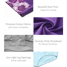 High Waist Tummy Control Panties for Women , Cotton Underwear No Muffin Top Shapewear Brief Panties