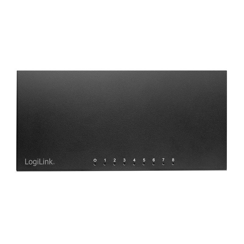 LogiLink 8-Port Gigabit Desktop Network Switch, Metal Housing
