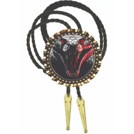 photos on a bolo ties mens wear gift for dad Cobra Snake Beware Bolo Tie Men's Neckties Men's Clothing Accessory