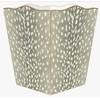 Marye-Kelley, Taupe Antelope-Print Paper Maché Cubed Tissue Box Cover, Gold