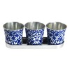 Esschert Design Portuguese Style Triple Flower Pots and Tray