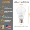Sunlite A15 E17 LED Bulb, Intermediate Base Light Bulbs, 6
