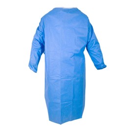 SupremePlus AAMI LEVEL 1 Disposable Reusable Non-Surgical Breathable & Flexible Isolation Protection Gowns with Long Sleeve for Men and Women – Blue, 10-Pack (XL) Fit for All