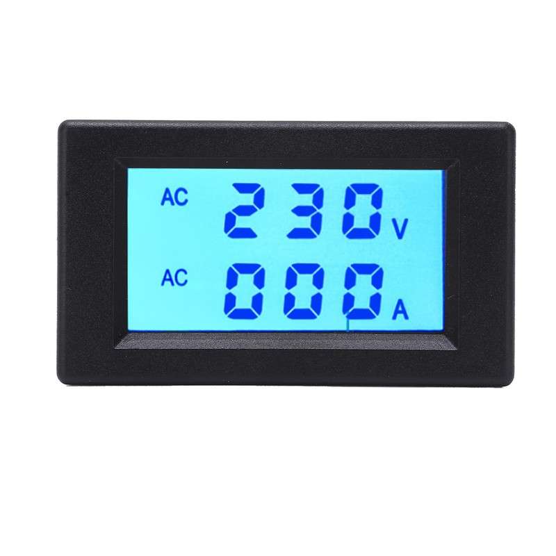 QH4835A LCD Dual Display Current Voltage Meter Electrical Digital Ammeter