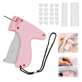 Speedy Clothing Fixer, Mini Handheld Multifunctional Continuous Work Quick Clothing Fixer with 100 White Bear Buckles and 1100 Glue Pins, Suitable for Fixing Quilts, Clothes(Non-luminous buckle)
