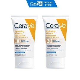 CeraVe Sheer Tint Hydrating Mineral Sunscreen SPF 30:_Medium- 2 pack
