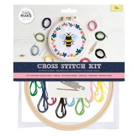 Cross Stitch Craft Kit Set, Bee, DIY Craft, Make Your Own, Home, Children and Adults Hobby