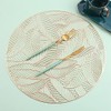 Hosoncovy 4 Pack Leaf Decorative Placemats PVC Placemats Hollow Dining