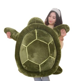 50 cm Turtle Cuddly Toy, Stuffed Turtle Plush Toy, Large Turtle Plush Turtle Green, Soft Fluffy Plush Toy for Bed, Car and Home