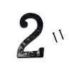 WIGANO 5.5"Hotel House Door Numbers Cast Iron Black (2 (Two))