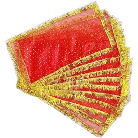 Generic CreativeZone MATA Ji Ki Chunari, Phatka for All Goddesss, Indian Traditional Chunri for Hindu God Holy Chunni(30x20cm, Pack of 3), Red, CZ-03