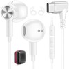 iMangoo 90° Angled Wired Earbuds USB C Headphones for Apple