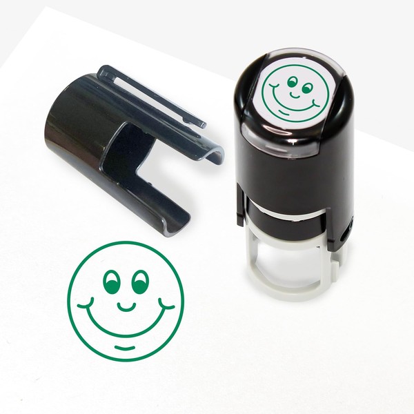 Mini Smiley Face Pre Inked School Reward Feedback Marking Stamper