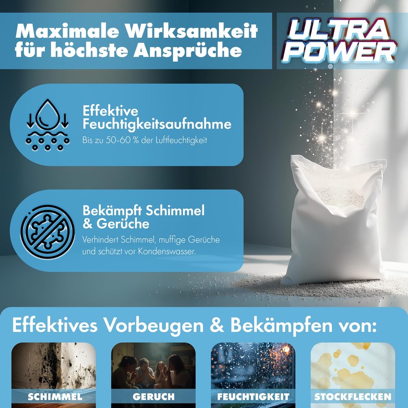 1 x 450 g Ultra Power Dehumidifier Granules (Calcium Chloride)