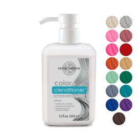 KERACHROMA Clenditioner SILVER Hair Dye - Semi Permanent Hair Color Depositing Conditioner, Cruelty-free, 12 Fl. Oz.