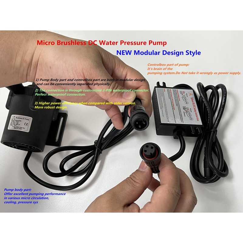 SHYSKY DC55E-12120S 12VDC Small Power efficient Brushless Water Pump 54W