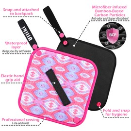 ULLIKI Pee Cloth for Women, Reusable Pee Rag Hiking Camping, Reusable Absorbent Toilet Paper Washable, Outdoor Pee Pad Travel Camping Backpacking Essentials for Women