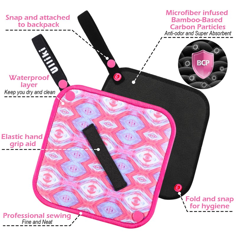 ULLIKI Pee Cloth for Women, Reusable Pee Rag Hiking Camping,