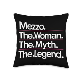 Mezzo Soprano Singer Vocal Vocalist Voice Singing Choir Throw Pillow