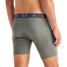 Free Fly Men's Motion Boxer Brief - Ultra Soft, Comfortable & Breathable Bamboo Viscose Stretch Men's Underwear - Fatigue, X-Large