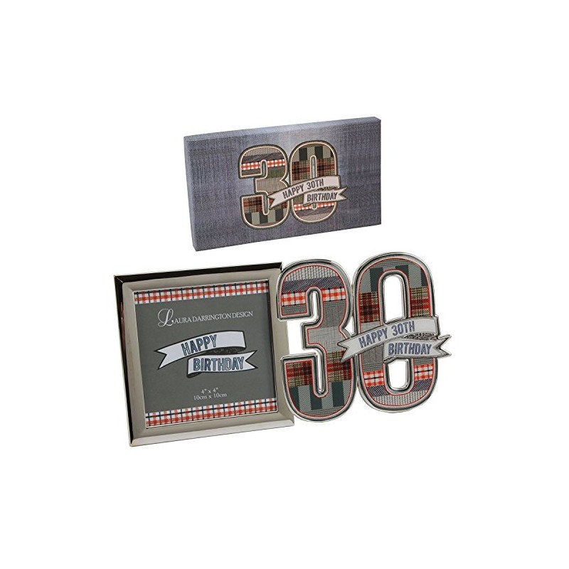 30th birthday Laura Darrington Denim Collection Silverplated Photo Frame Gift