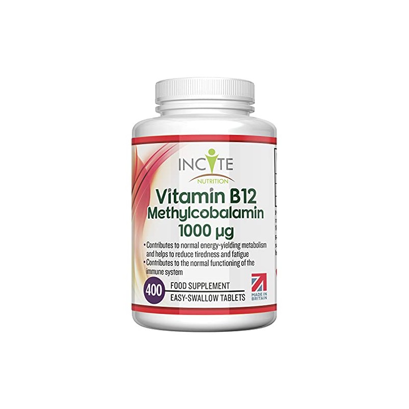 Vitamin B12 1000mcg | Methylcobalamin 400 Easy Swallow Vegan Tablets