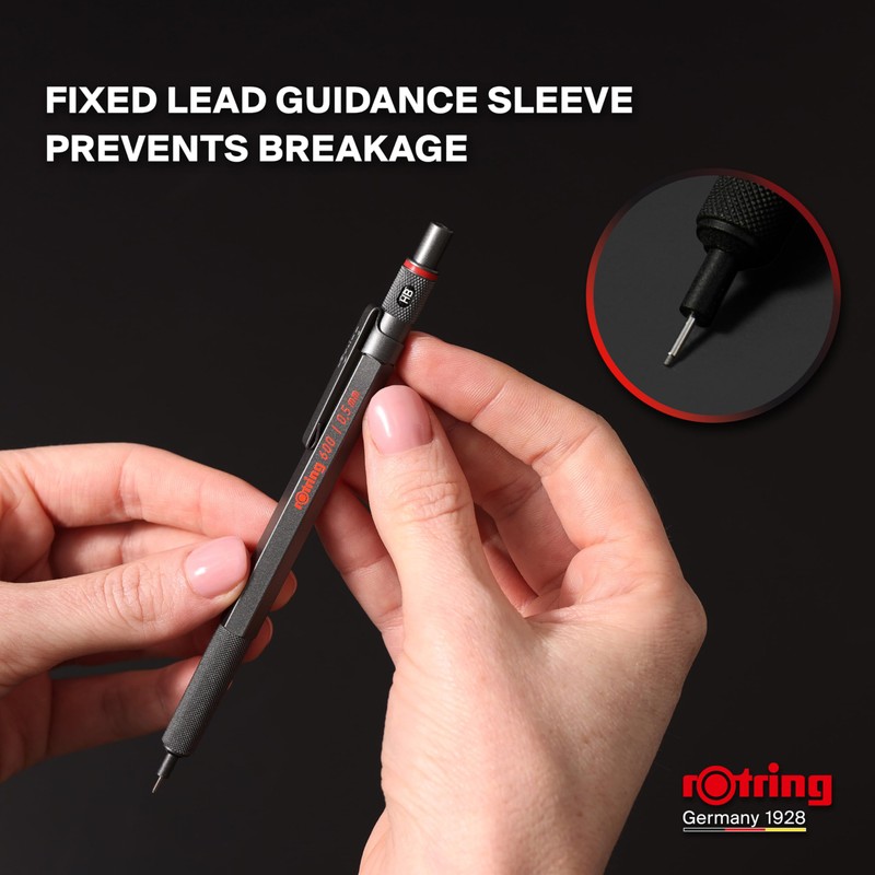 rOtring 1904727 500 0.7mm Mechanical Pencil, Black (502507N)
