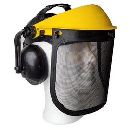 TRUTZHOLM Face protection with ear protection, mesh visor, eye protection for brush cutter, brush cutter, grass trimmer