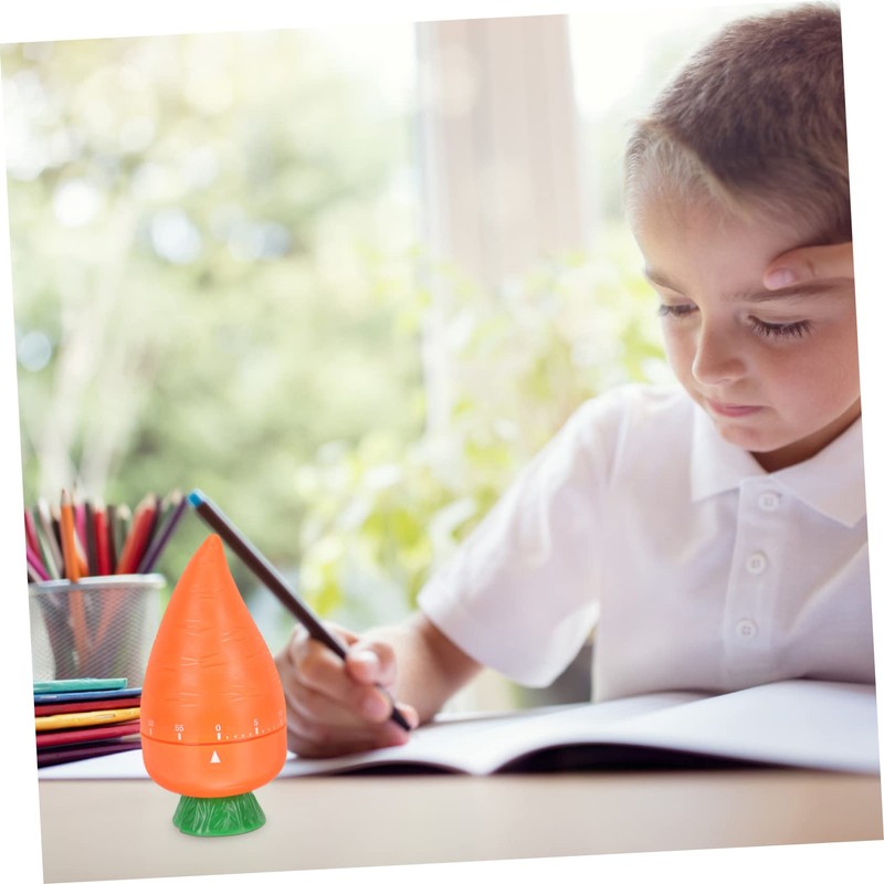 iplusmile 2Pcs Kitchen Countdown Timer Cartoon Carrot Mechanical Timer for