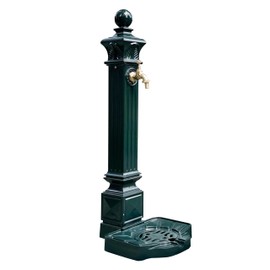 Vintage Cast Aluminum Outdoor Water Column with Frost-Proof Faucet – Outdoor ater Column with Faucet, Heavy-Duty Floor Mounted Water Column for Backyard, Farm, Irrigation(32in/82cm