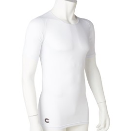 (si-wa-kusu) CWORKS Rashguard Men Women Compression Inner Short Sleeve Men's (Sports Inner/Undershirt)