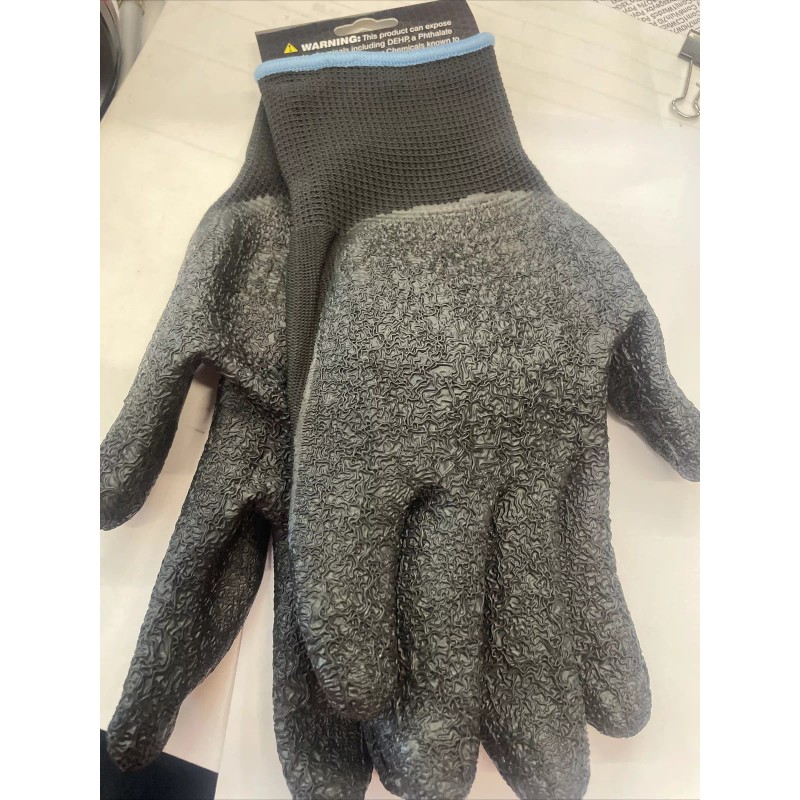 Kingman pack of 4 Pair MED KINGMAN Black Safety Gloves