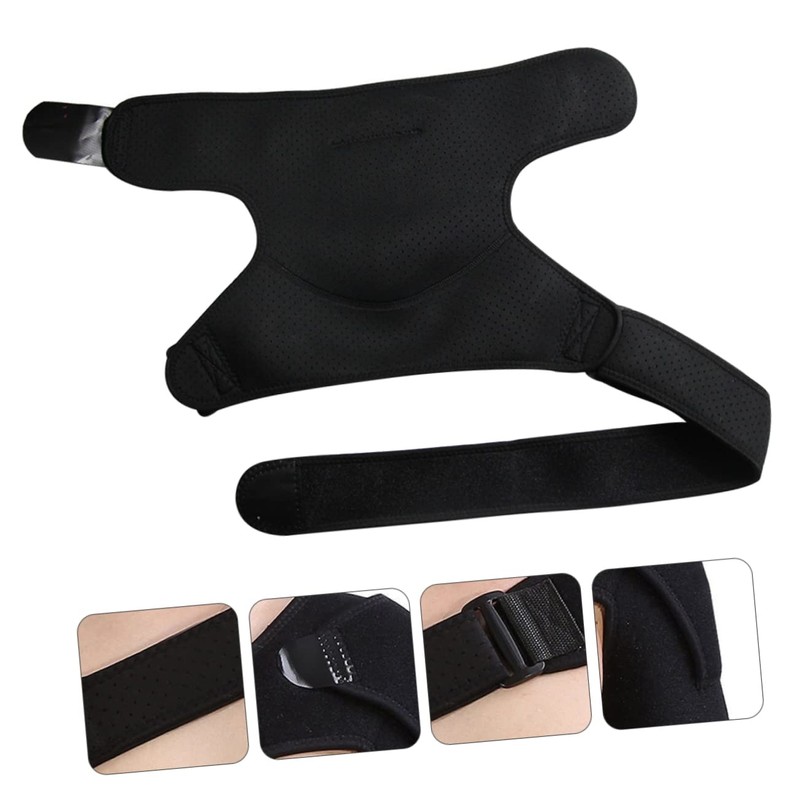 Healeved Men Adjustable Shoulder Support Strap for Workout Breathable Black