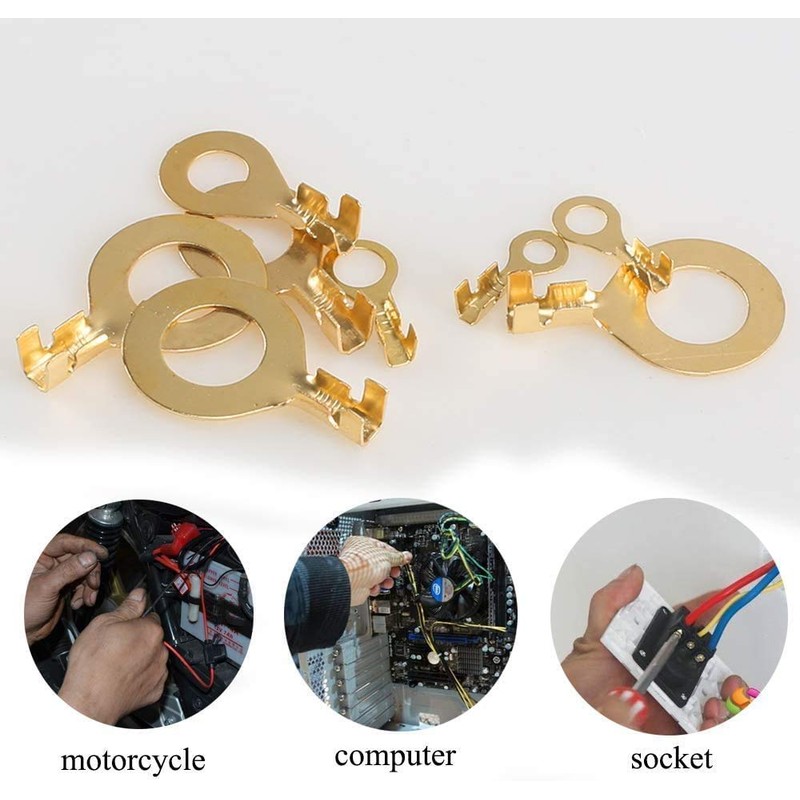 150 Piece Ring Terminal Set, JatilEr Ring Cable Lug Set,
