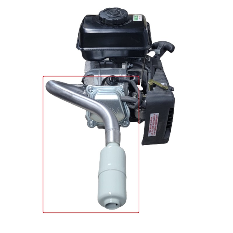 Center Rear Exhaust With Muffler for: Predator 3HP 79cc from