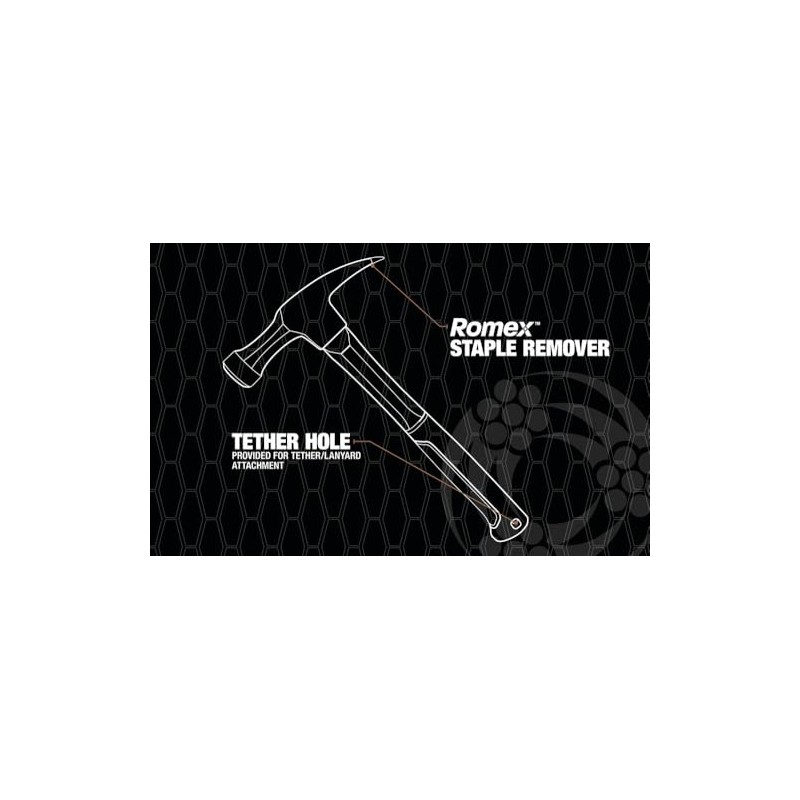 Southwire Bmeh-18 Heavy Duty Romex Electrician's Hammer; Romex Staple Remover;