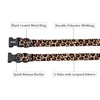 Olahibi Dog Collar Leash Set, Leopard Pattern, Polyester Material, Adjustable