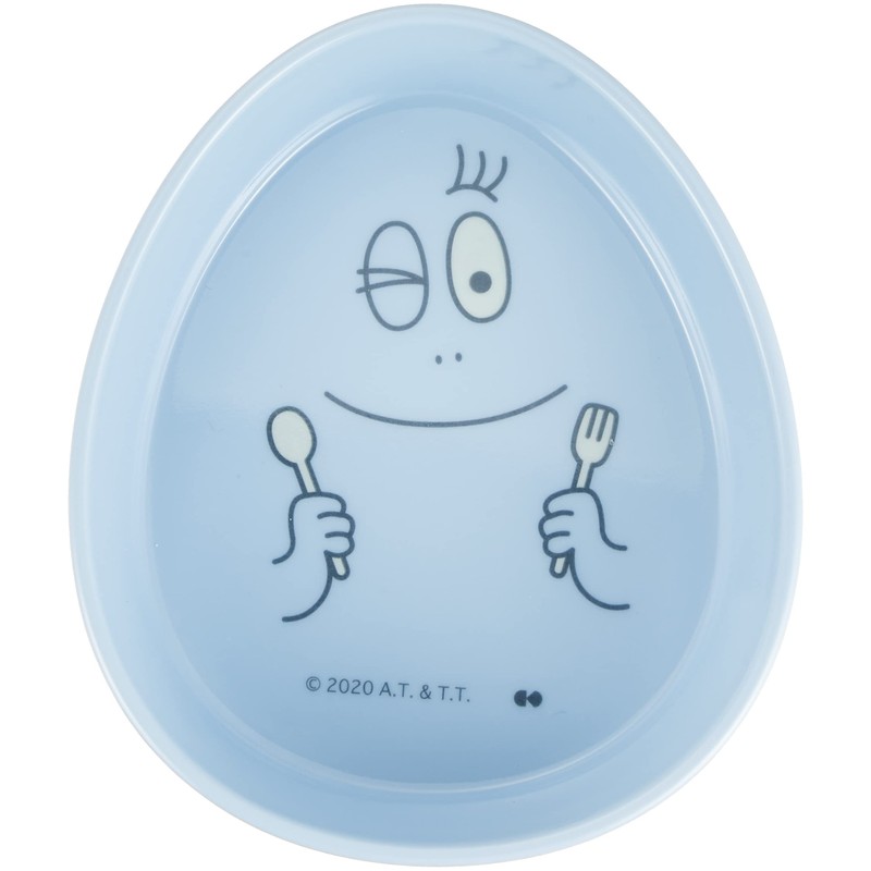 Ken Onishi BPD-1801 Barbapapa Melamine Set, Blue, Bowl: 3.7 x