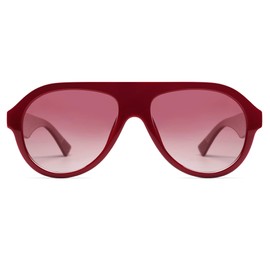 VANLINKER Retro Aviator Polarized Sunglasses for Men Women Trendy 70s Vintage Plastic Frame Sun Glasses VL9750,Red