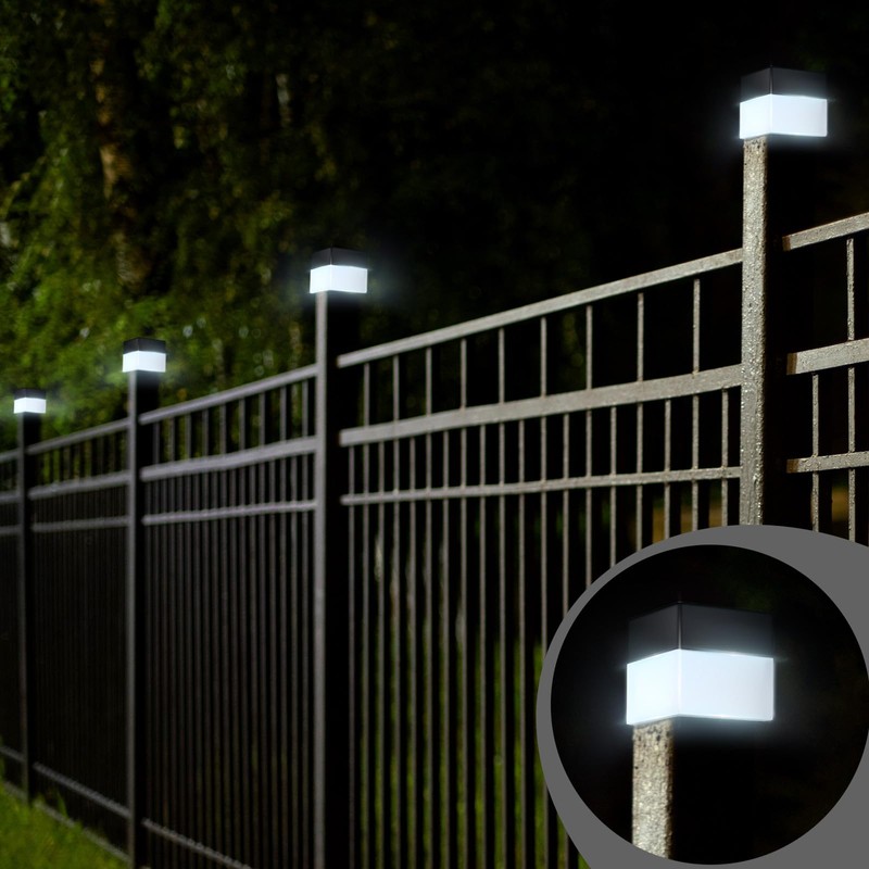 Hicarer 12 Pack Solar Fence Post Cap Lights 2in x