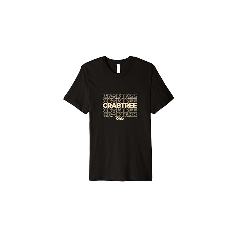 Vintage Crabtree, Ohio Repeating Text Premium T-Shirt