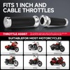 DREAMIZER 1 inch Motorcycle Grips Chrome Universal Motorcycle Handlebar Grips
