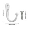 ALLY-MAGIC Coat Hooks, 5 Pcs Single Prong Robe Hooks with