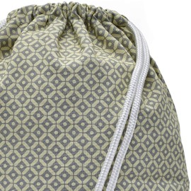 By Bers Leon Gym Bag with Inner Pockets Zip Backpack Bag Women Men Teenager Gym Bag Gym Bag, Checked grey silver metallic PU