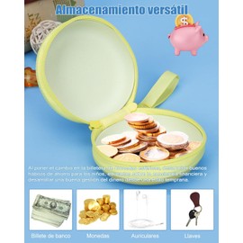 Billetera infantil Mini billetera bolas de dibujos animados estampado dinosaurios, diseño cremallera, adecuada para niños, adolescentes, viene llavero (Motivos de dinosaurios A)
