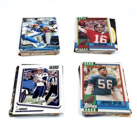 Assorted Set of 100 Football Trading Cards - All New Condition Cards - Perfect Starter Set For Kids, Adults, & Collectors - Potential Superstar and Hall of Fame Cards Available - Retail Packaging